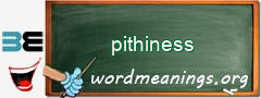 WordMeaning blackboard for pithiness